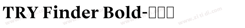 TRY Finder Bold字体转换